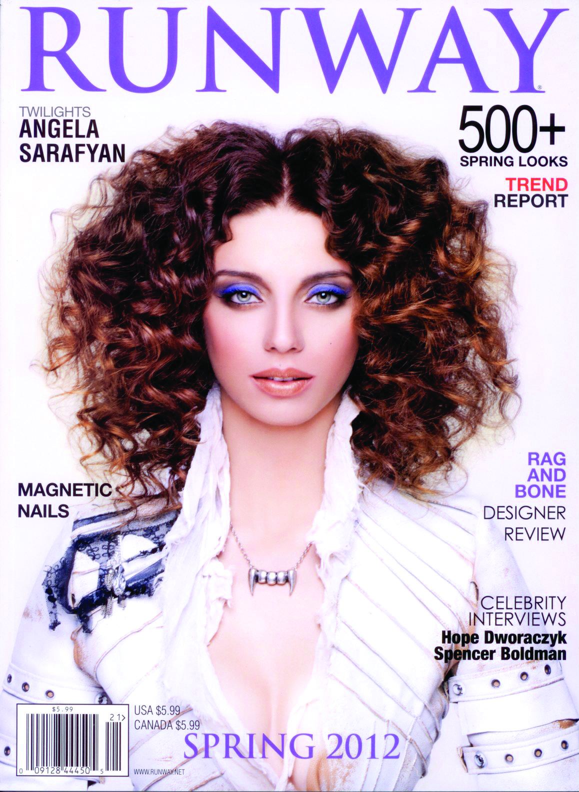 Runway Magazine Spring 2012 with cover Angela Sarafyan