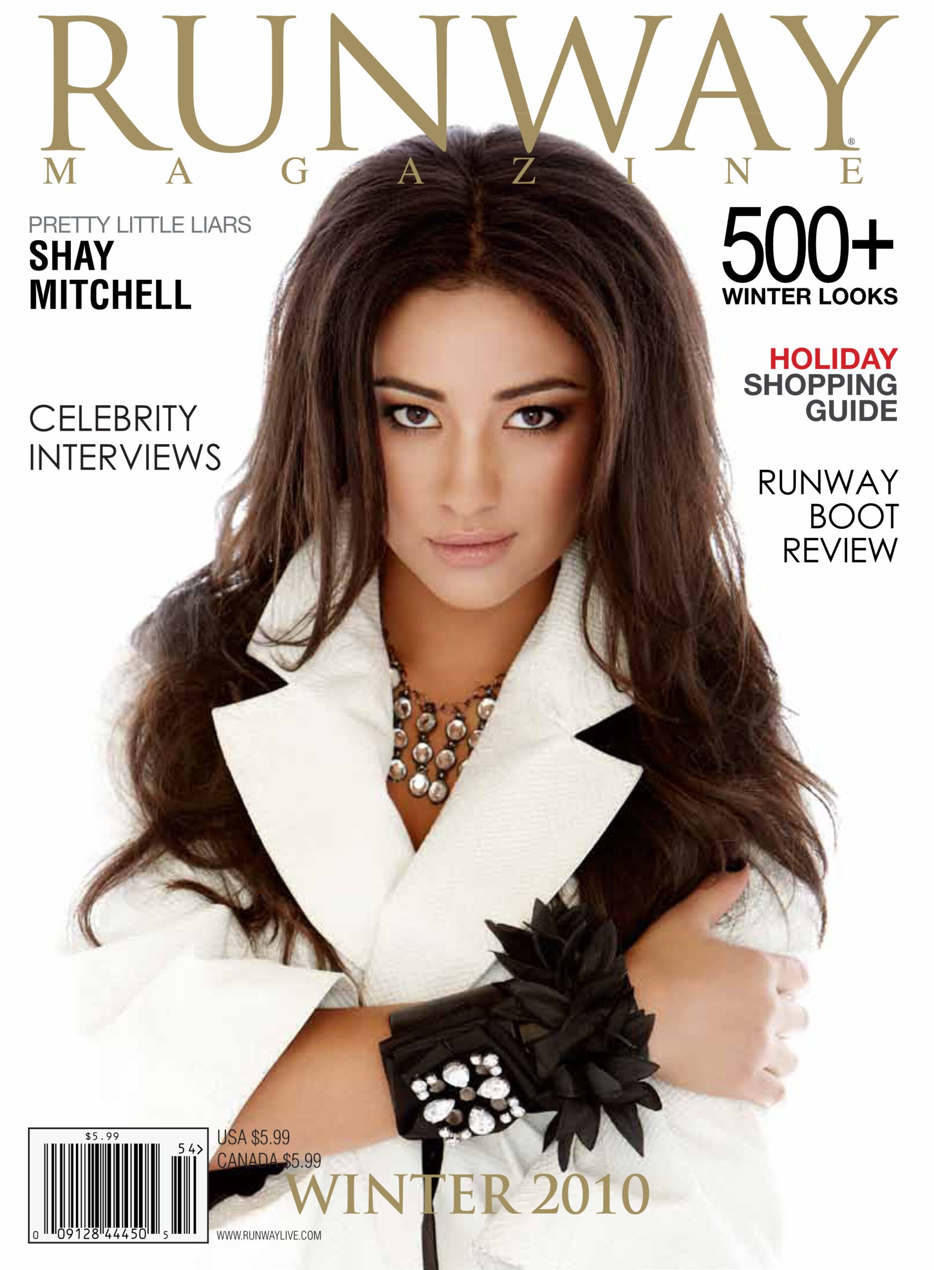 Runway Magazine Winter 2010 with cover Shay Mitchell