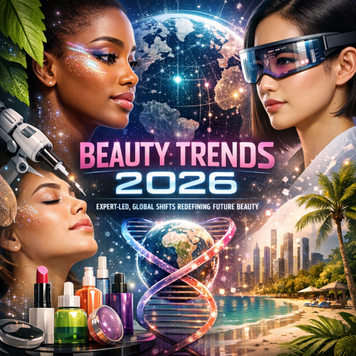 Beauty Trends 2026: Expert-Led, Global Shifts Redefining Future Beauty — Feature Illustration of Beauty Trends 2026: Expert-Led, Global Shifts Redefining Future Beauty