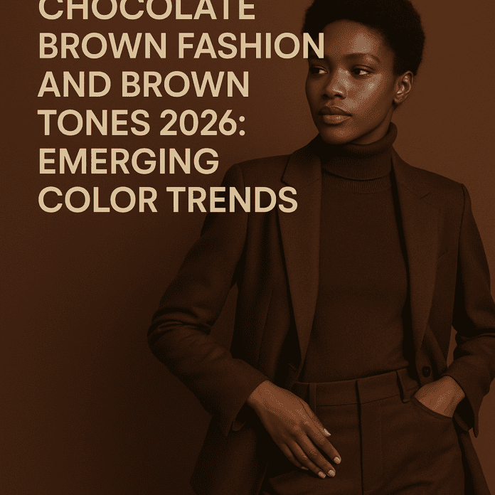 Chocolate Brown Fashion and Brown Tones 2026: Emerging Color Trends — Featured i Illustration of Chocolate Brown Fashion and Brown Tones 2026: Emerging Color Trends