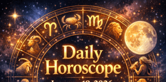 Daily Horoscope January 18 2026: Uplifting Scopes for Every Sign Colorful zodiac wheel with symbols and stars promoting uplifting daily horoscope for January 18, 2026