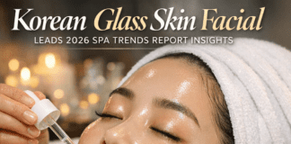 Illustration of Korean Glass Skin Facial Leads 2026 Spa Trends Report Insights