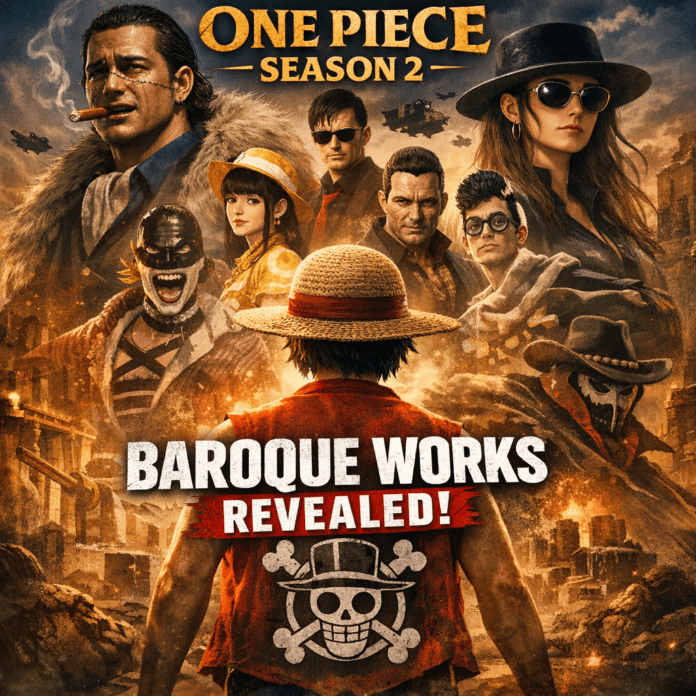 One Piece Season 2 Teaser Unveils Baroque Works Criminal Syndicate — Featured im Illustration of One Piece Season 2 Teaser Unveils Baroque Works Criminal Syndicate
