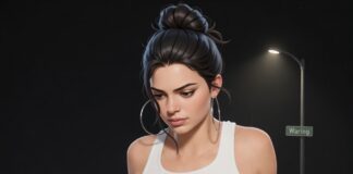 Kendall Jenner Models Bold Crop Top Look