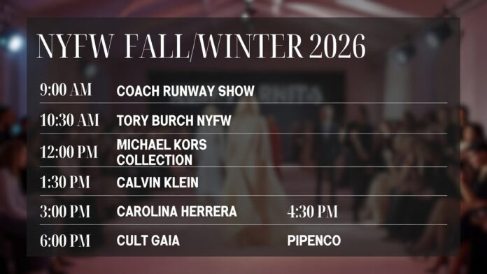 NYFW Fall/Winter 2026 Schedule Guide