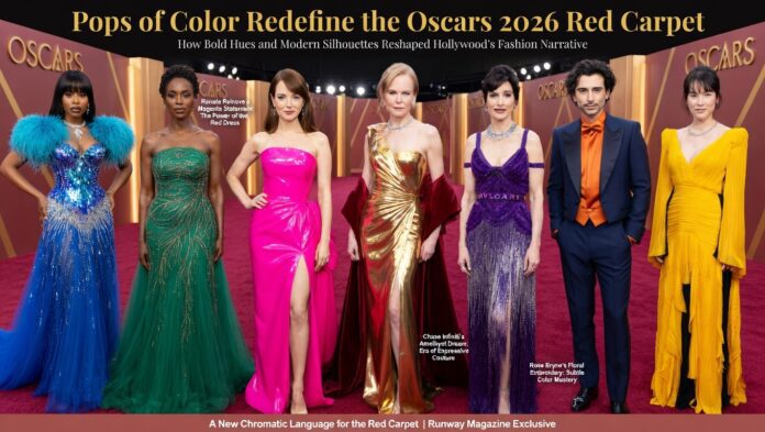 Pops of Color Redefine the Academy Awards Red Carpet 2026 Pops of Color Redefine the Academy Awards Red Carpet 2026