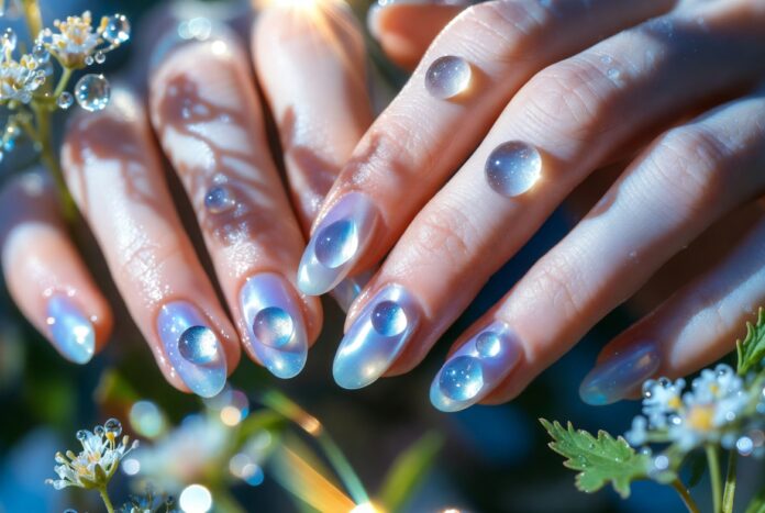Fairycore “Dewdrop Nails” Are the Viral Spring Manicure Trend