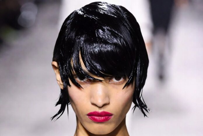 Jil Sanders Beauty Direction - Red Lips and Wet-Look