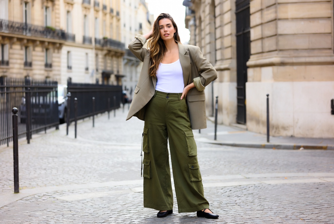 Wide-Leg Cargo Pants-The Quiet Revolution Reshaping Spring 5