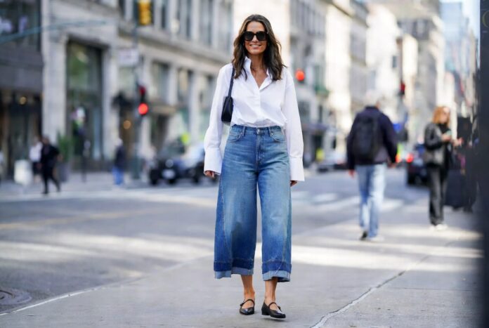 Wide-Leg Cropped Jeans Are Back