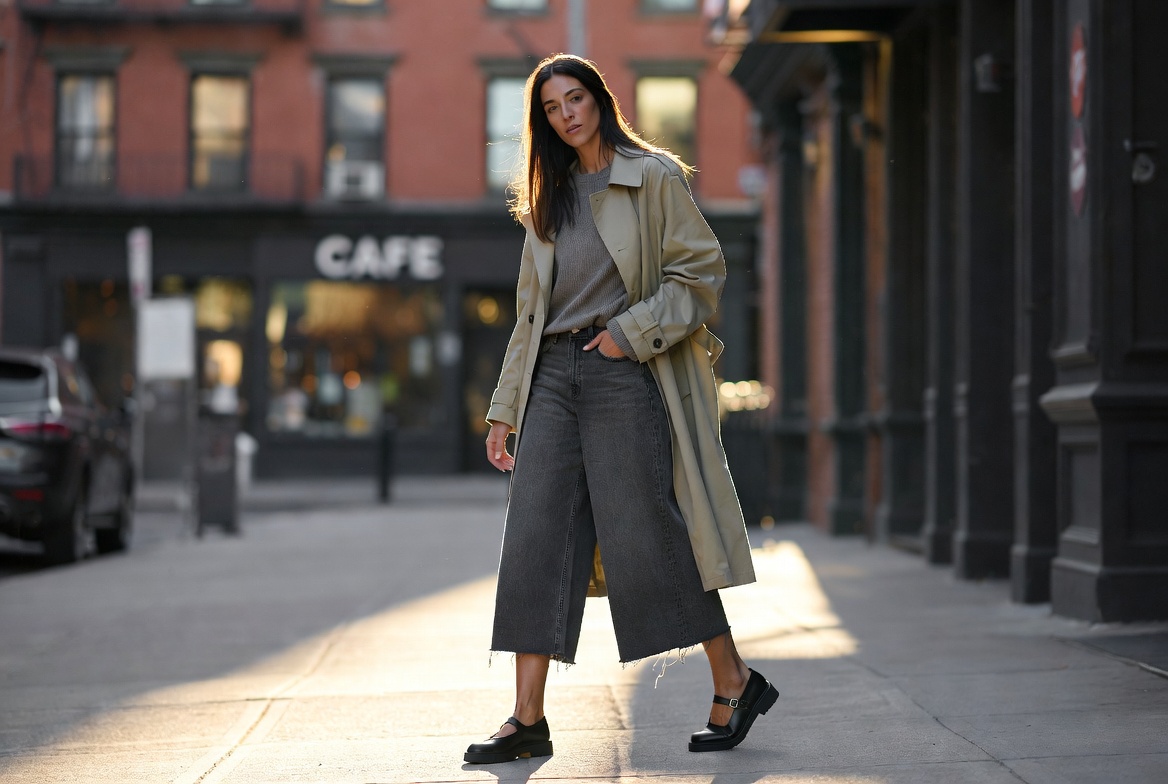 Wide-Leg Cropped Jeans Are Back