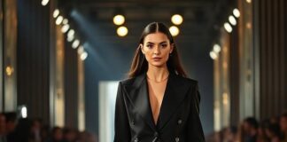 Bella Hadid returning to the runway during a major 2026 fashion week show