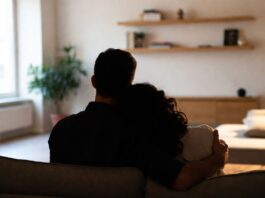 Couple sharing a calm emotional conversation representing intimacy rebuilding in relationships