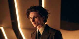 Modern Hollywood leading man inspired by Timothée Chalamet blockbuster franchise aesthetic