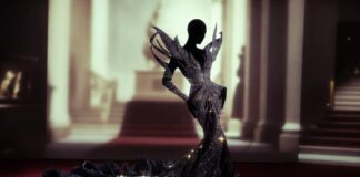 Editorial fashion image inspired by Beyoncé’s crystal couture gown at the 2026 Met Gala