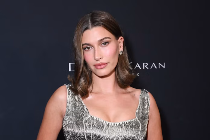 Hailey Bieber Metallic Gown- Liquid Glamour Trend 2026