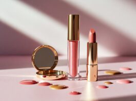 Laneige Lip Sleeping Mask and Summer Fridays Lip Butter Balm in luxury beauty editorial styling