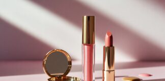 Laneige Lip Sleeping Mask and Summer Fridays Lip Butter Balm in luxury beauty editorial styling