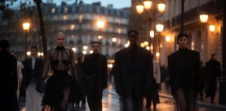Sheer Layers and Lace Stockings Are Taking Over Paris Street Style Sheer street style and lace stockings outside Paris Fashion Week venues